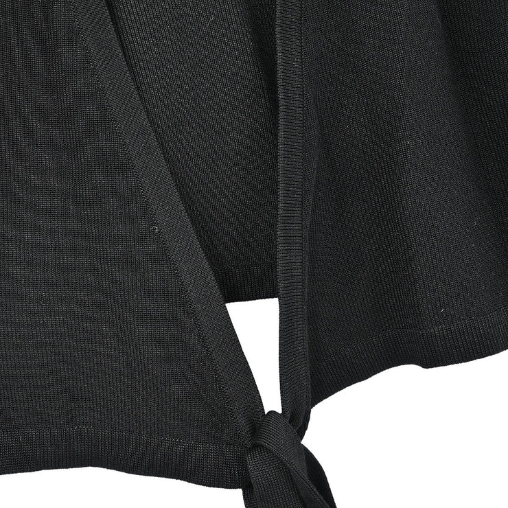 Chanel Short Sleeve Wrap Top Black 96P #38 196308