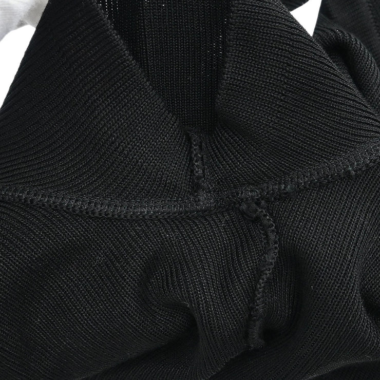 Chanel Short Sleeve Wrap Top Black 96P #38 196308