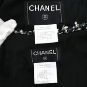 Chanel Ensemble Jacket Vest Black 05A #40 196309