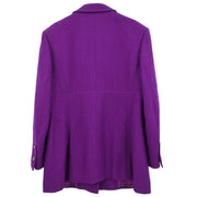 Chanel Single Breasted Jacket Purple 97A #48 196311