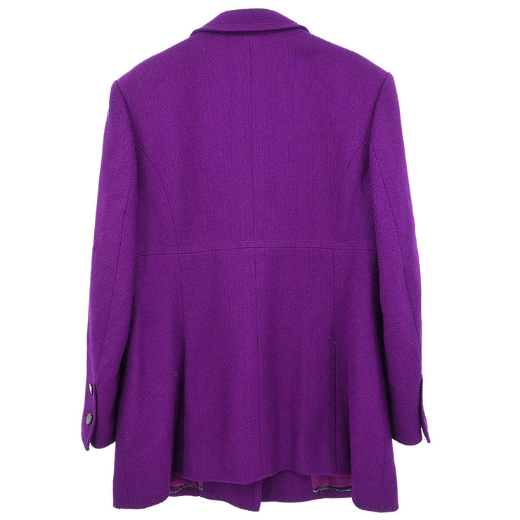 Chanel Single Breasted Jacket Purple 97A #48 196311