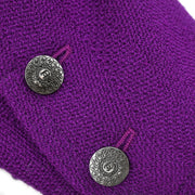 Chanel Single Breasted Jacket Purple 97A #48 196311