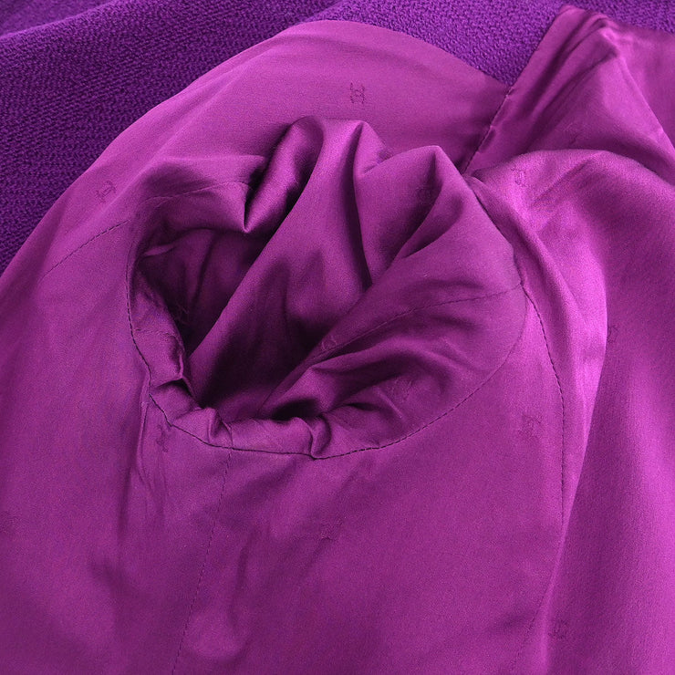Chanel Single Breasted Jacket Purple 97A #48 196311