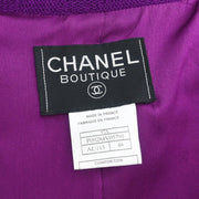 Chanel Single Breasted Jacket Purple 97A #48 196311