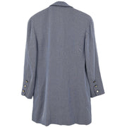 Chanel Single Breasted Jacket Navy CR94 #38 196312