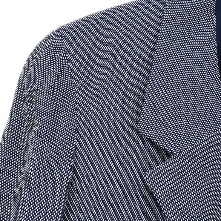 Chanel Single Breasted Jacket Navy CR94 #38 196312