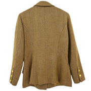 Chanel Single Breasted Jacket Brown 96A #40 196315
