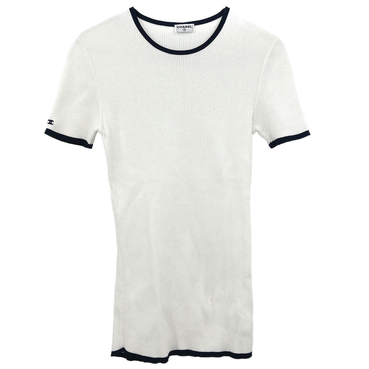 Chanel Short Sleeve Top White #42 196316