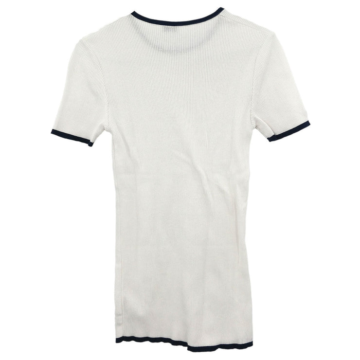 Chanel Short Sleeve Top White #42 196316