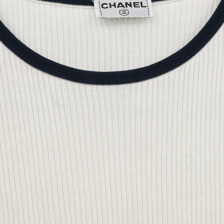 Chanel Short Sleeve Top White #42 196316