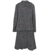 Chanel Setup Suit Jacket Skirt Black 03A #38 196317
