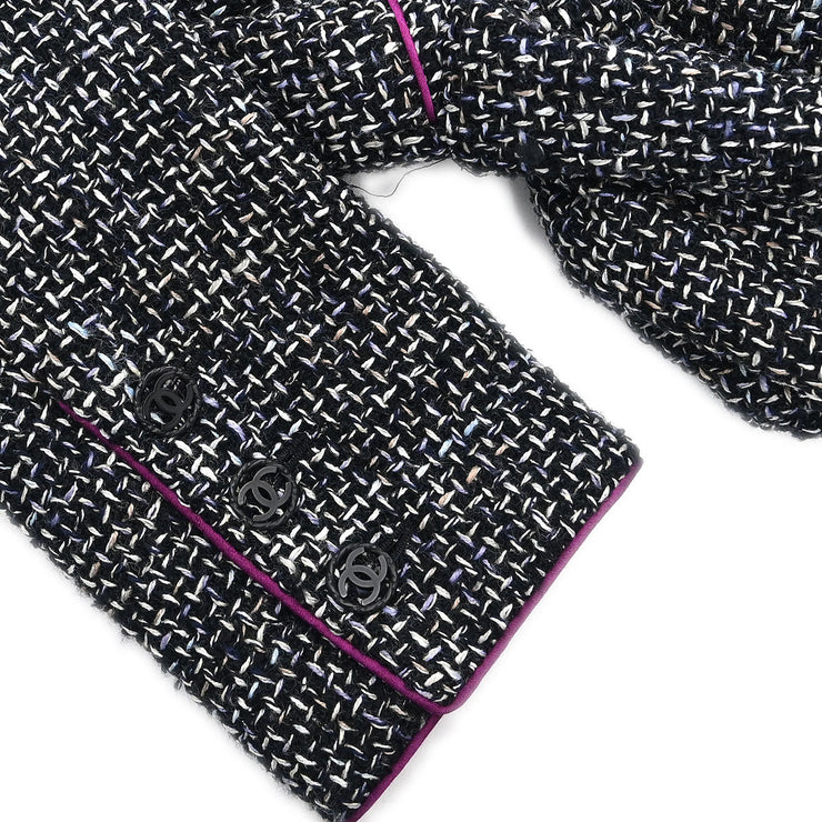 Chanel Setup Suit Jacket Skirt Black 03A #38 196317