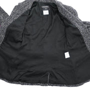 Chanel Setup Suit Jacket Skirt Black 03A #38 196317