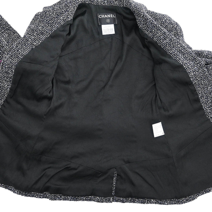Chanel Setup Suit Jacket Skirt Black 03A #38 196317