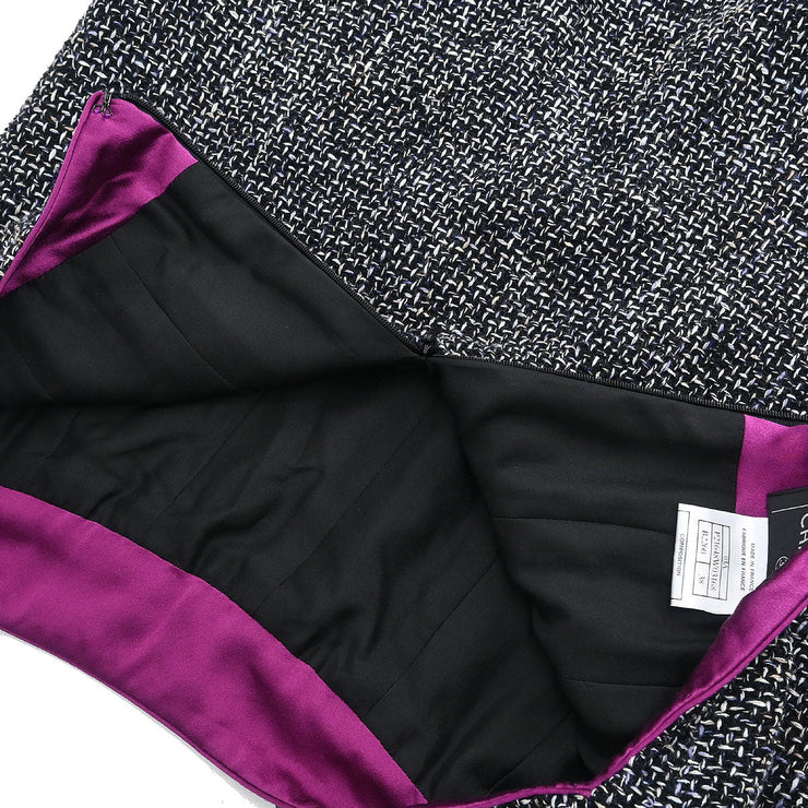 Chanel Setup Suit Jacket Skirt Black 03A #38 196317