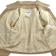 Chanel Setup Suit Jacket Sleeveless Dress Beige 98P #38 196318
