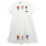 Prada Short Sleeve Dress White APD1 2019 2910 #40 196324