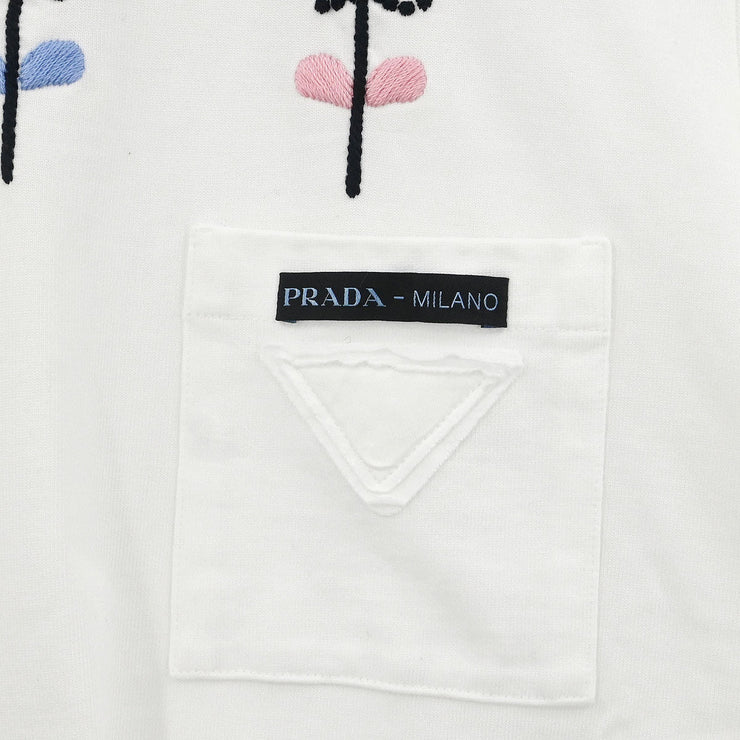 Prada Short Sleeve Dress White APD1 2019 2910 #40 196324