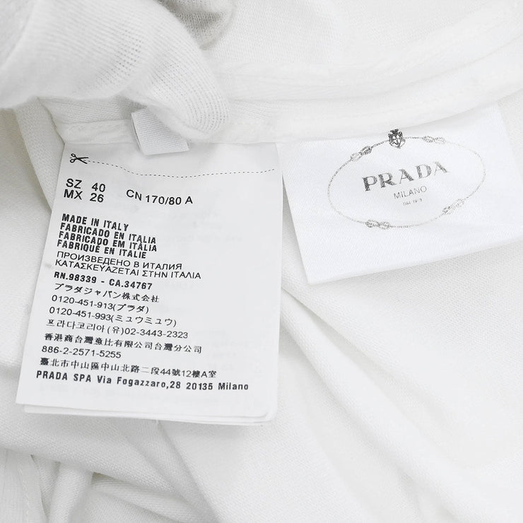 Prada Short Sleeve Dress White APD1 2019 2910 #40 196324