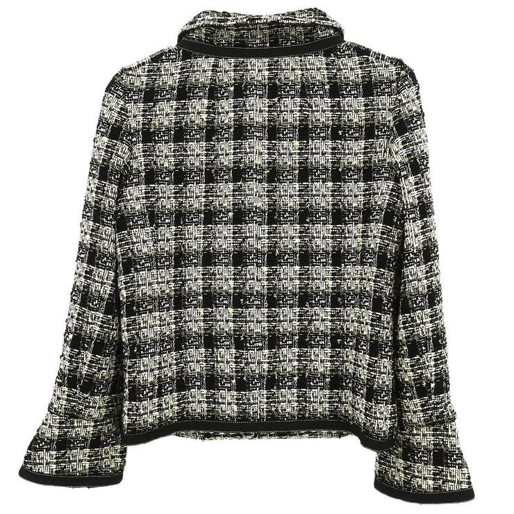 Chanel Single Breasted Jacket Black 08A #38 196326