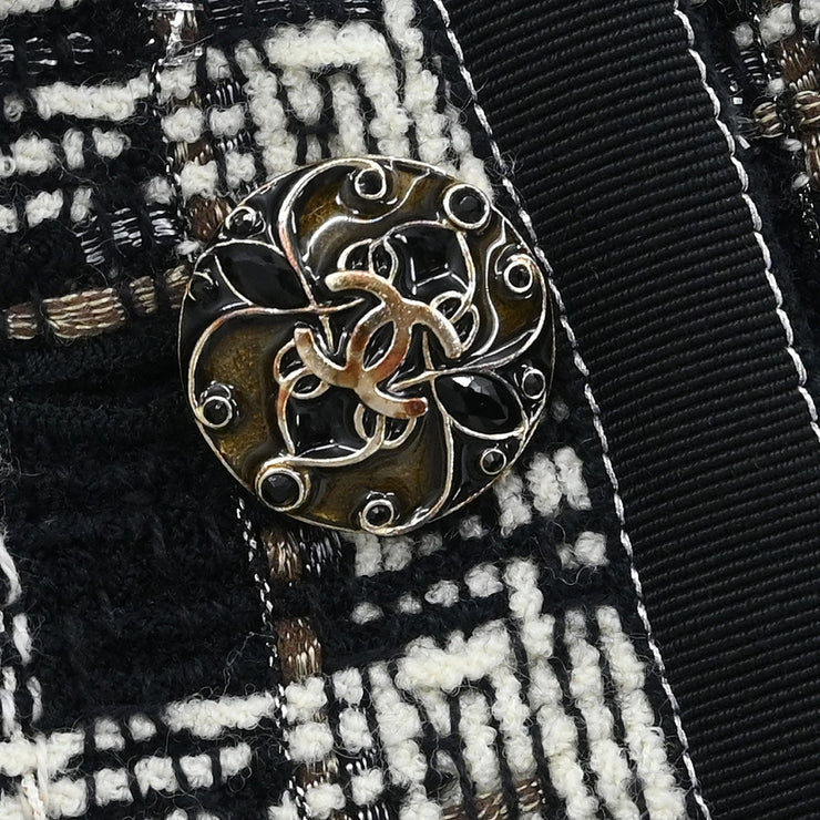 Chanel Single Breasted Jacket Black 08A #38 196326