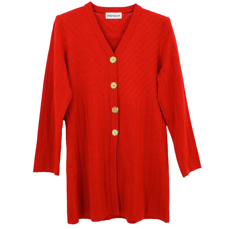Yves Saint Laurent Cardigan Red SDT7A123 #M 196332