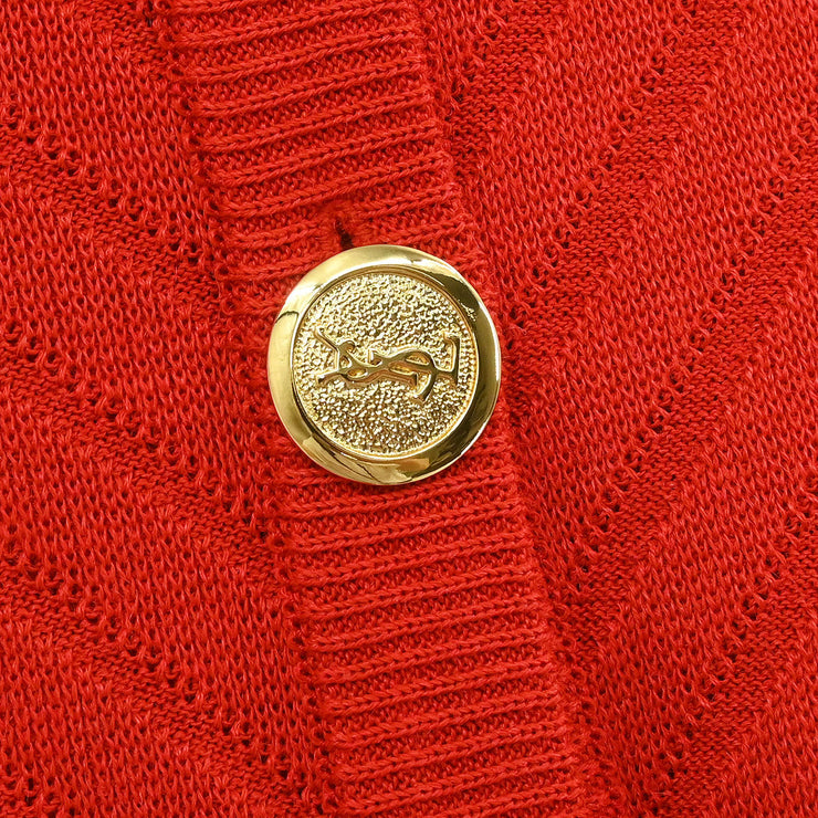 Yves Saint Laurent Cardigan Red SDT7A123 #M 196332