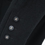 Chanel Setup Suit Jacket Skirt Black 96P #38 196333