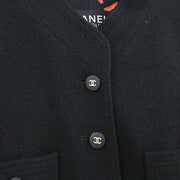 Chanel Setup Suit Jacket Skirt Black 96P #38 196333