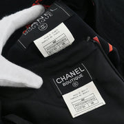 Chanel Setup Suit Jacket Skirt Black 96P #38 196333