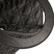 Christian Dior Black Lambskin Lady Dior Cannage 2way Handbag 11-MA-0171 196336