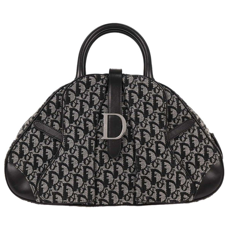 Christian Dior Black Double Saddle Trotter Handbag 05-MA-0092 196340