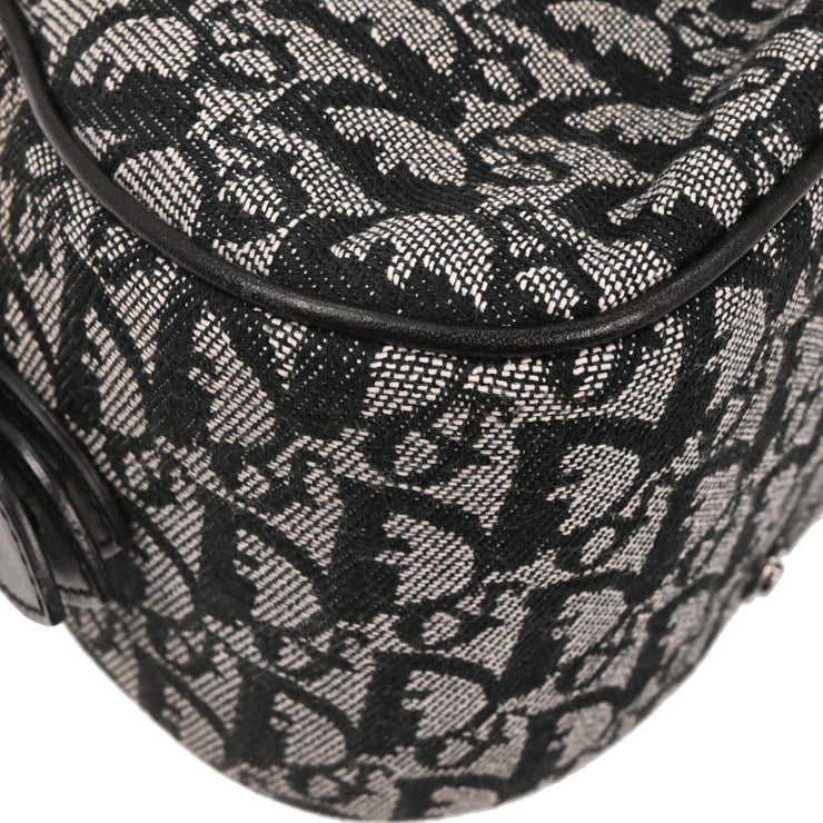 Christian Dior Black Double Saddle Trotter Handbag 05-MA-0092 196340