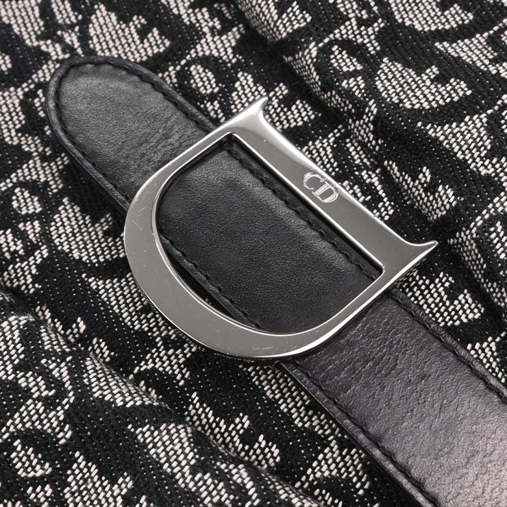 Christian Dior Black Double Saddle Trotter Handbag 05-MA-0092 196340