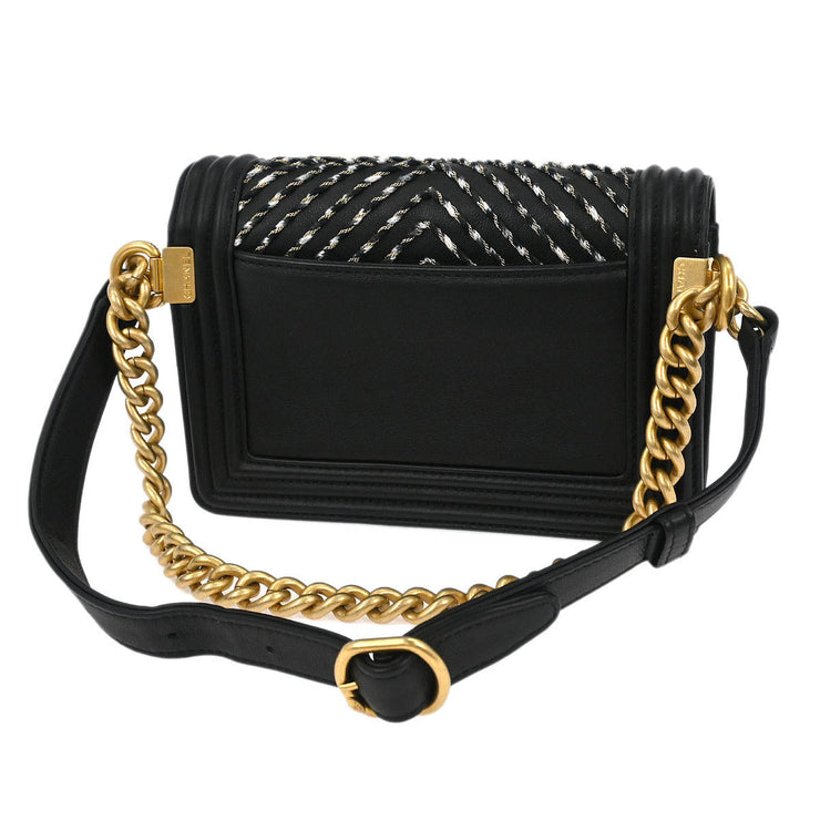 Boy Chanel Black Calfskin Chain Bam Bag 196341