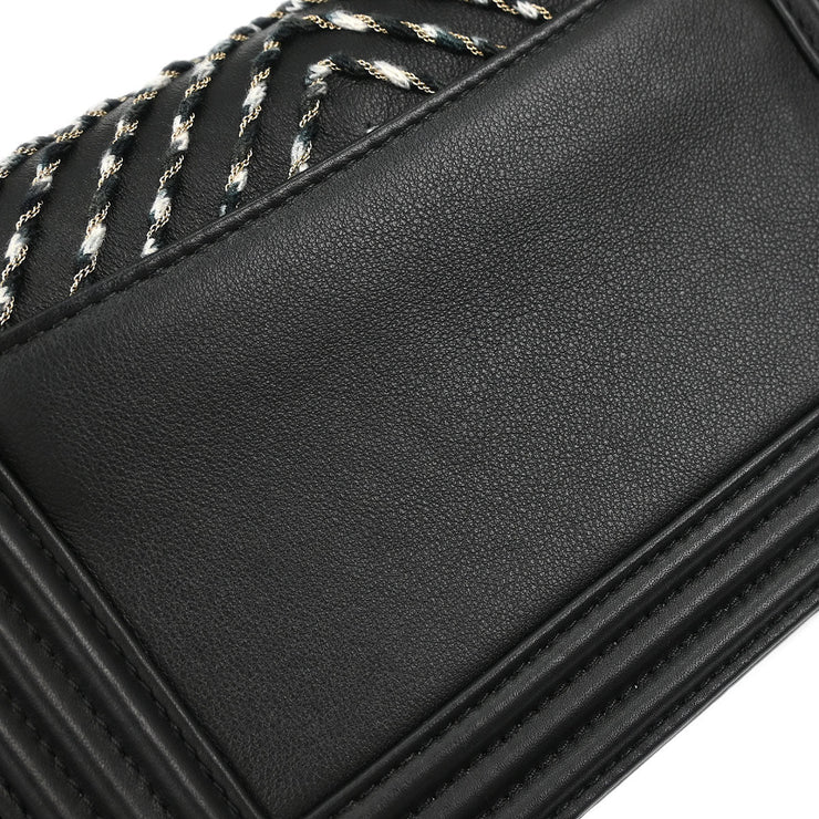 Boy Chanel Black Calfskin Chain Bam Bag 196341