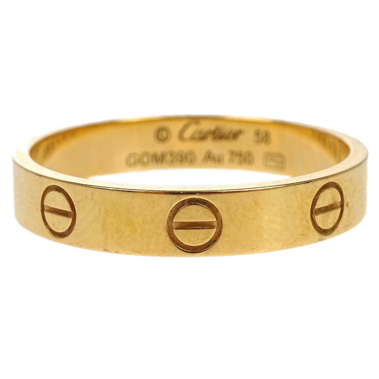 Cartier Mini Love Ring Au750 #58 #57 GOM390 196349