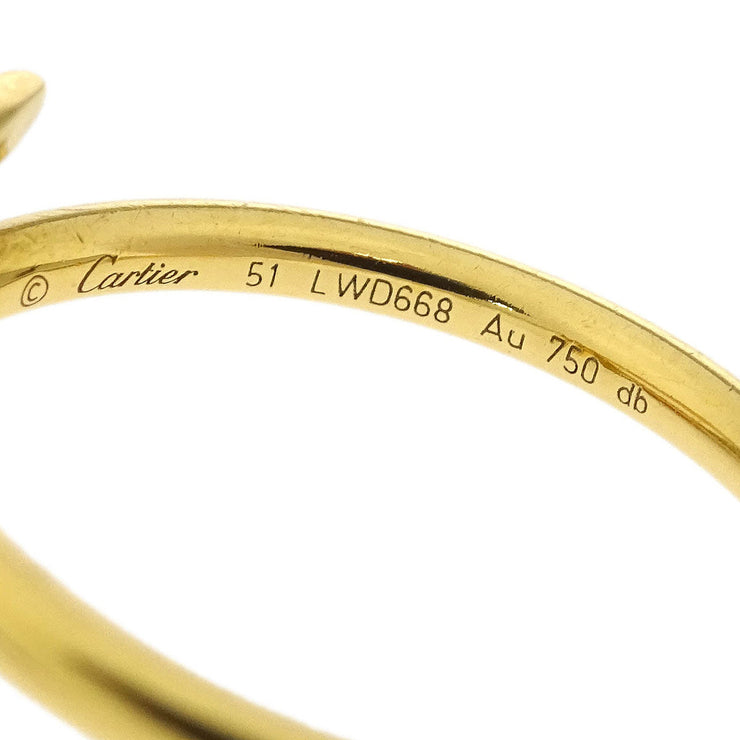 Cartier Juste Un Clou Ring Au750 Gold LWD668 #51 #50 196358