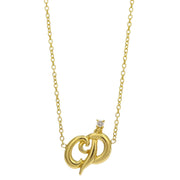 Christian Dior Pendant Necklace Au750 Diamond Gold 196376