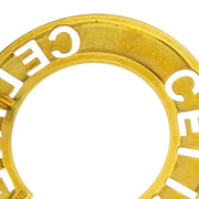 Celine Gold Pendant Top Medallion Round Circle 750 196377