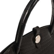 Hermes Black Porosus Dalvy 30 MM Handbag Square:C 16Z 196391