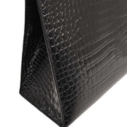 Hermes Black Porosus Dalvy 30 MM Handbag Square:C 16Z 196391