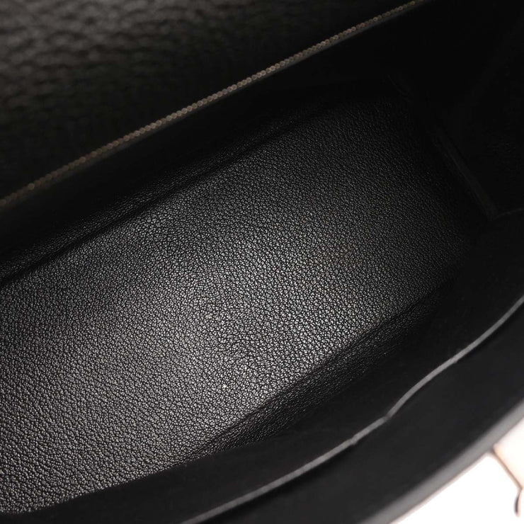 Hermes Black Ardennes Kelly 32 Retourne Handbag 186.S Square:L 196393
