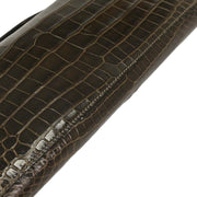 Hermes Gris Elephant Porosus Kelly Cut Clutch Handbag Square:Q 53C 196394