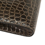 Hermes Gris Elephant Porosus Kelly Cut Clutch Handbag Square:Q 53C 196394