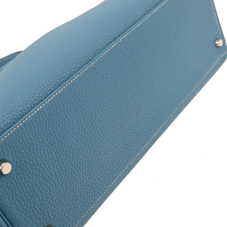 Hermes Blue Jean Togo Kelly 35 Retourne 2way Handbag  I 75.S 196395