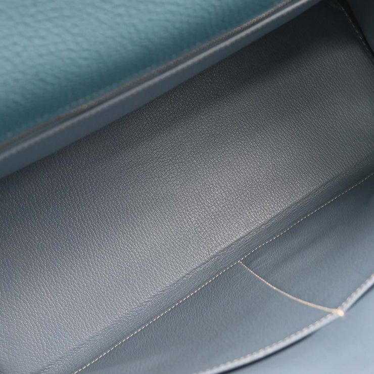 Hermes Blue Jean Togo Kelly 35 Retourne 2way Handbag  I 75.S 196395