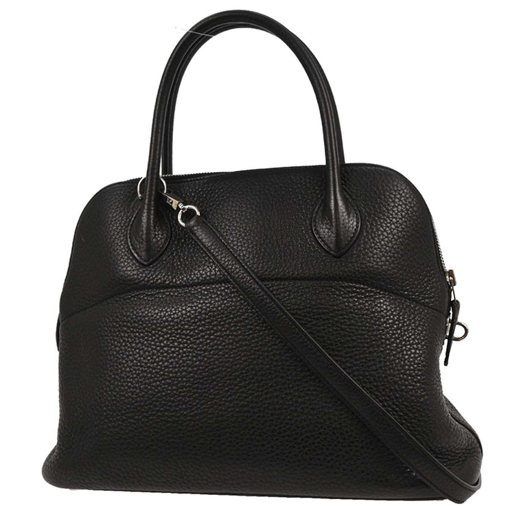Hermes Black Taurillon Clemence Bolide 31 2way Handbag Square:R U180 196397