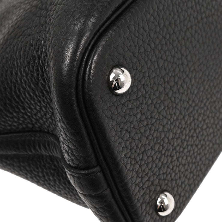 Hermes Black Taurillon Clemence Bolide 31 2way Handbag Square:R U180 196397