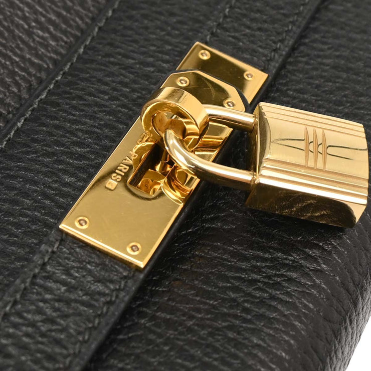 Hermes Black Ardennes Kelly 32 Retourne 2way Handbag 24C  Y 196399